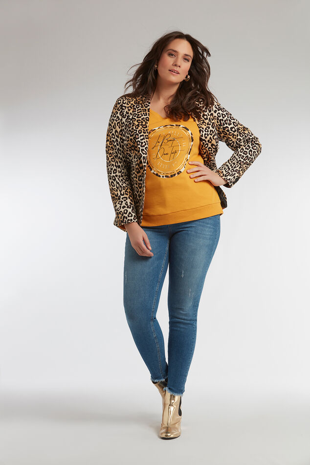Blazer de animal print image number 4
