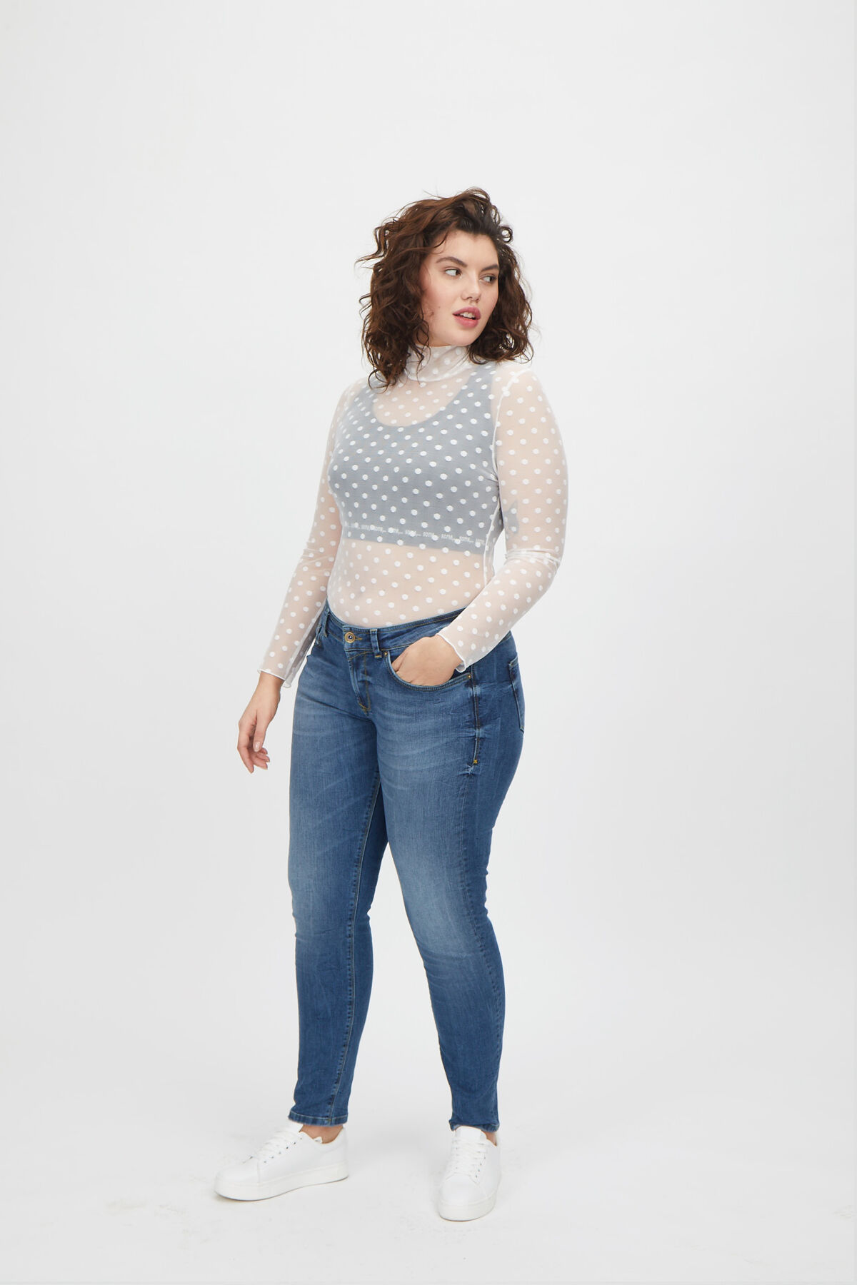 some,... vaquero pitillo lavado a la piedra para figuras en forma de A image number 5