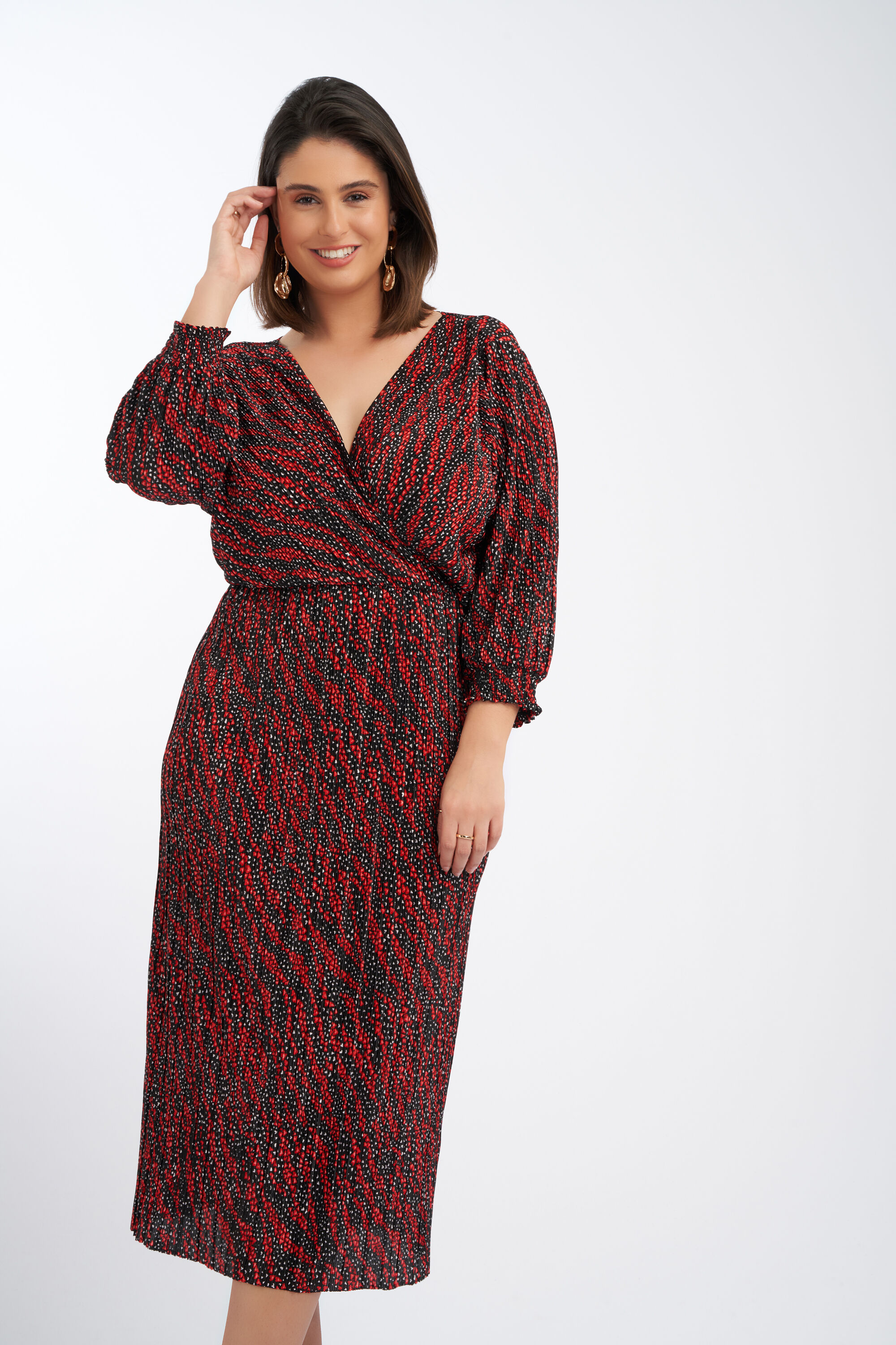 Vestido largo plisado image number 5