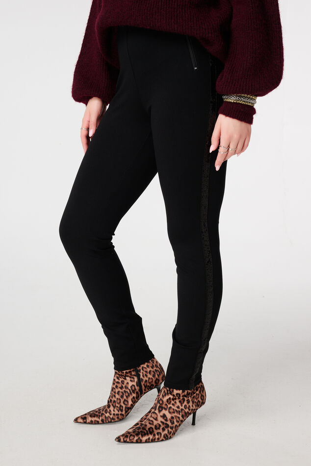 Leggings ajustados con lentejuelas en los laterales image number 5