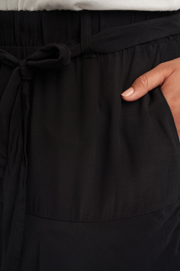 Falda pantalón con cinturón de lazo image number 3