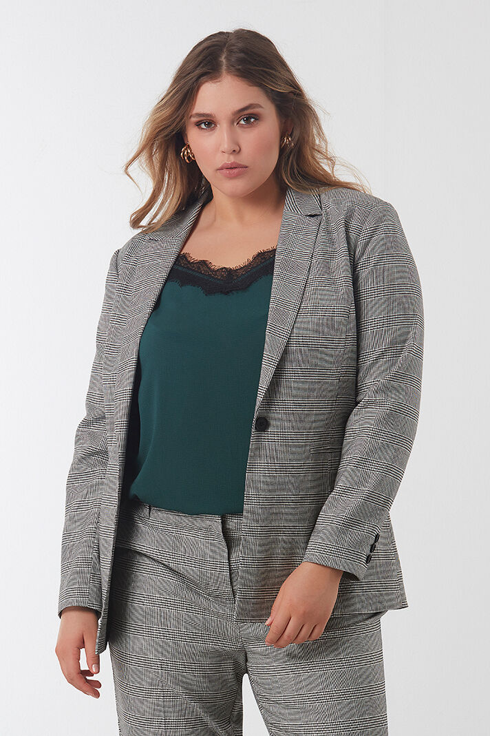 Blazer a cuadros image number 5