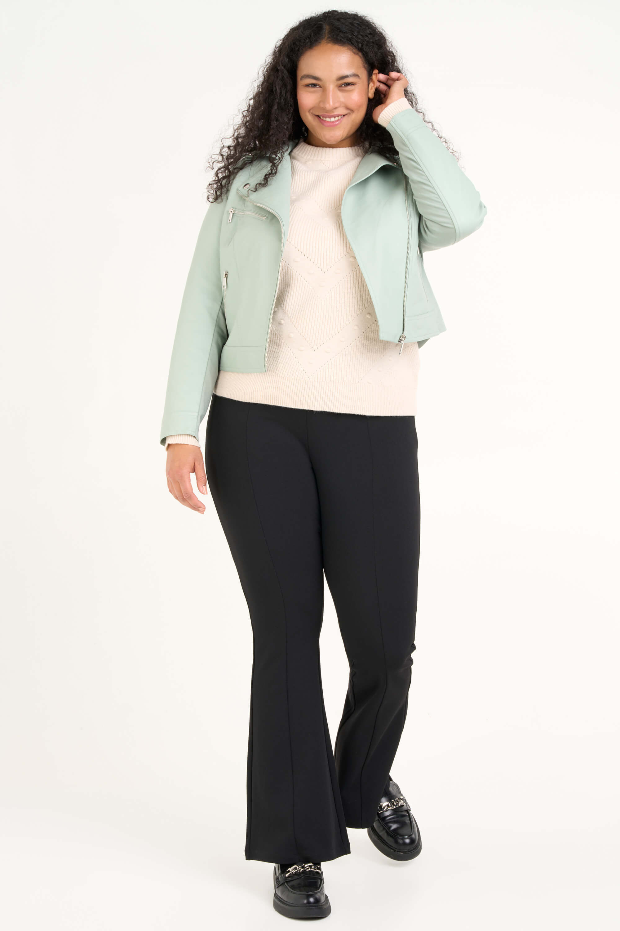 Chaqueta motera de cuero sint&eacute;tico image number 5