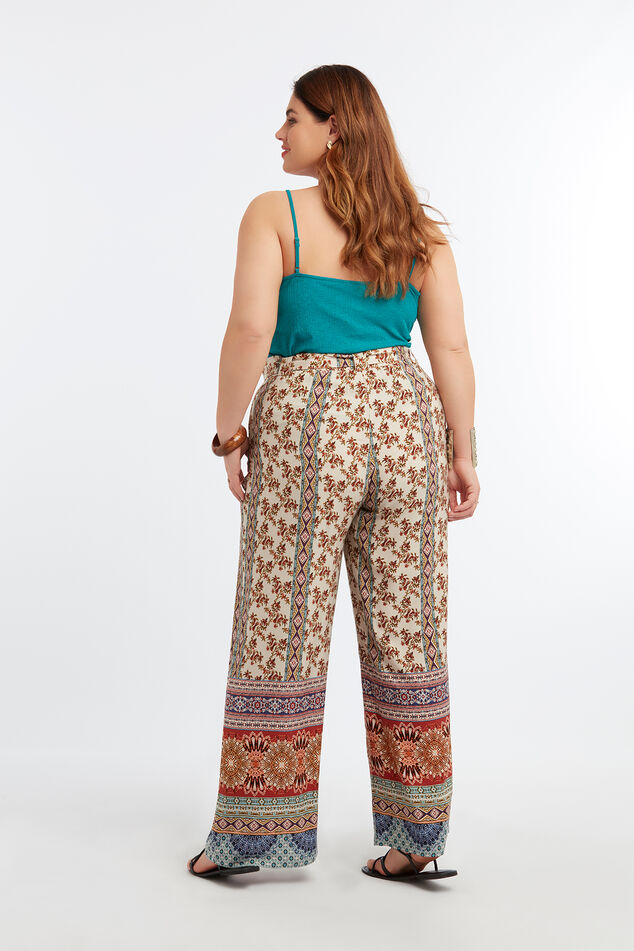 Pantalón estampado ancho image number 6