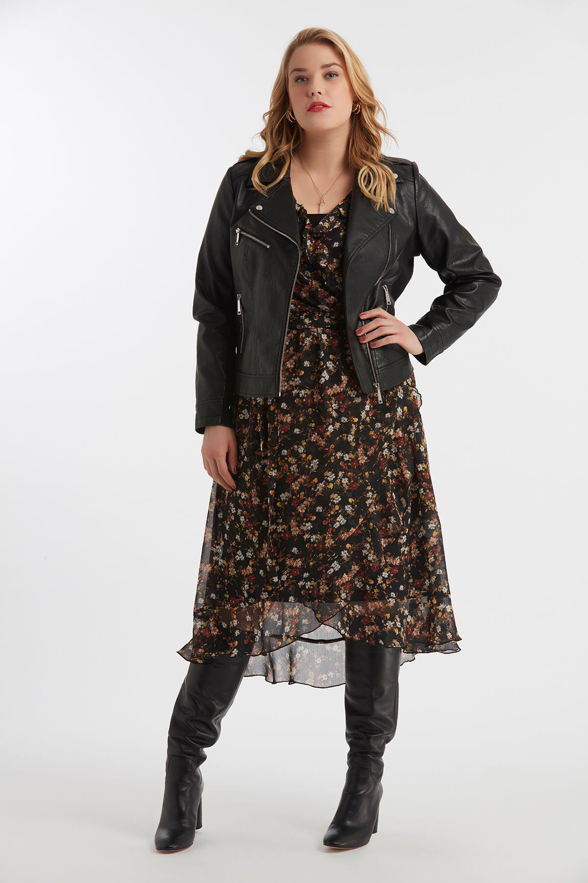 Vestido cruzado de flores image number 6