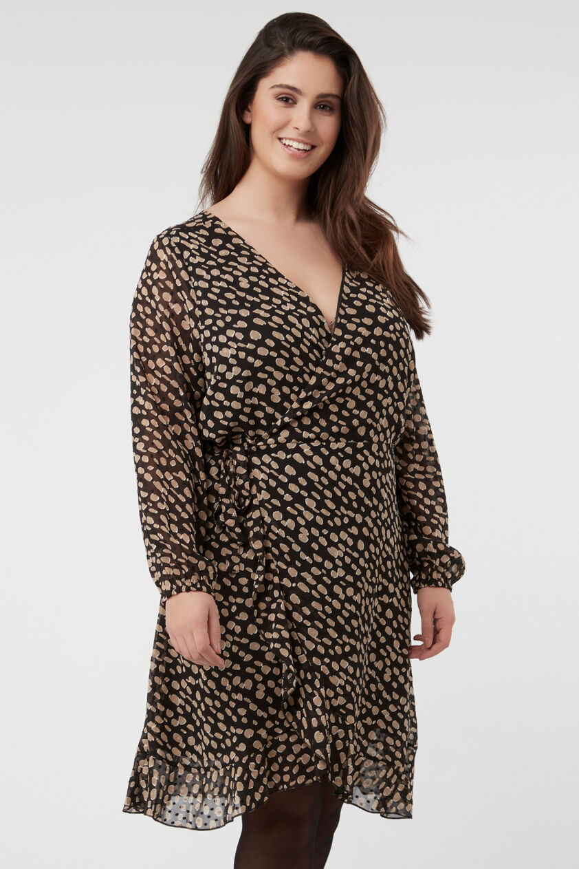 Vestido cruzado con estampado image number 5