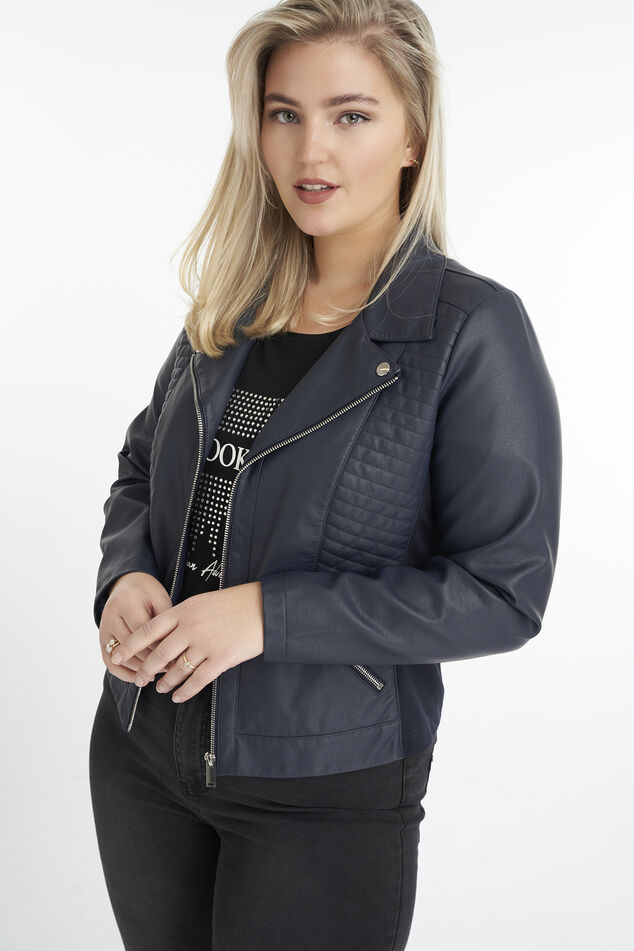 Chaqueta de cuero sintético  image number 4