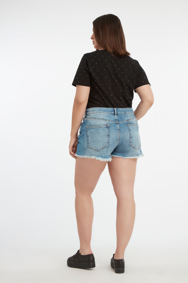 Shorts vaqueros con tachuelas image number 4
