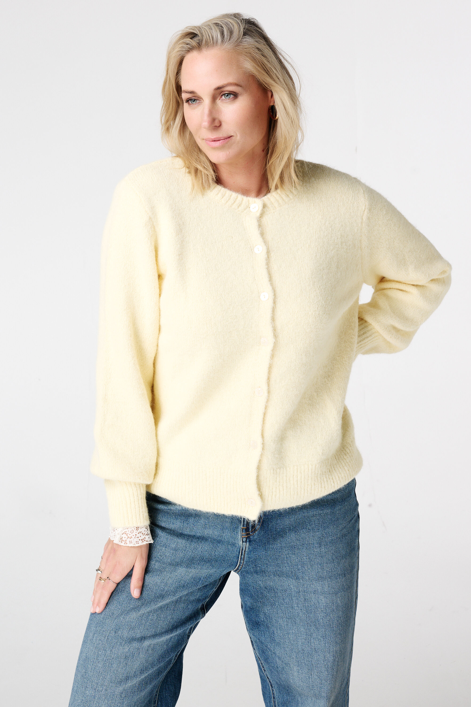 C&aacute;rdigan de punto con cierre con botones