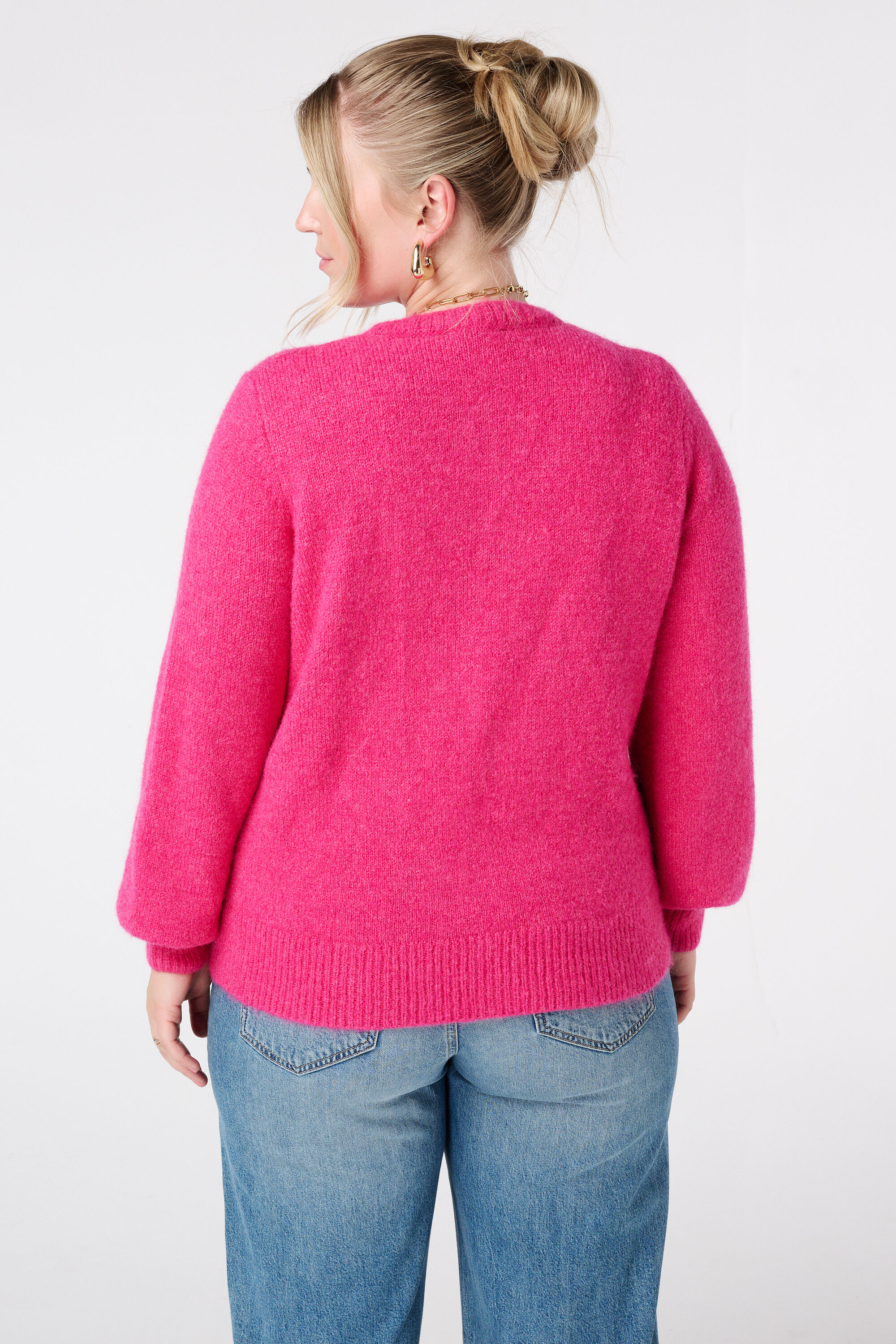 C&aacute;rdigan de punto fino con cierre de botones image number 3