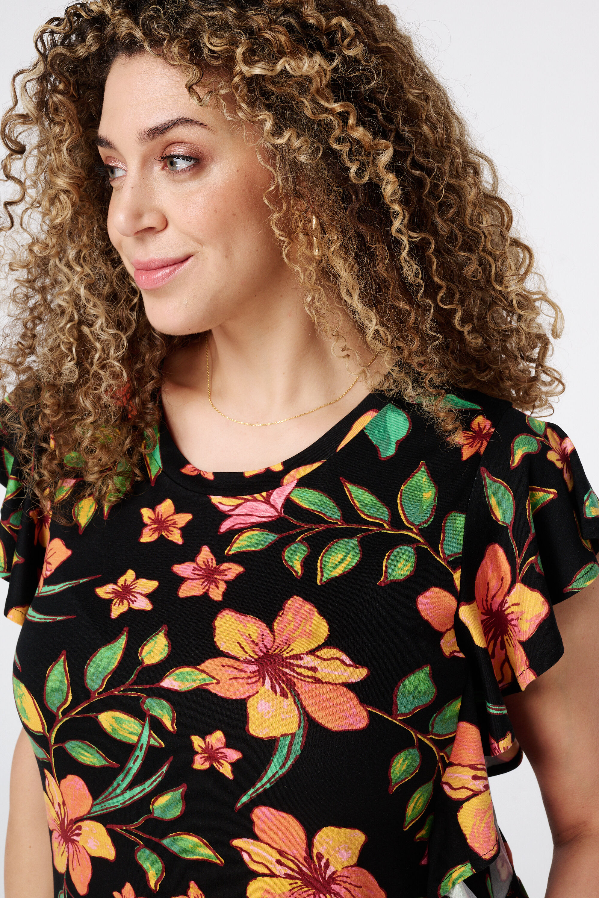 Top con divertida manga casquillo image number 4