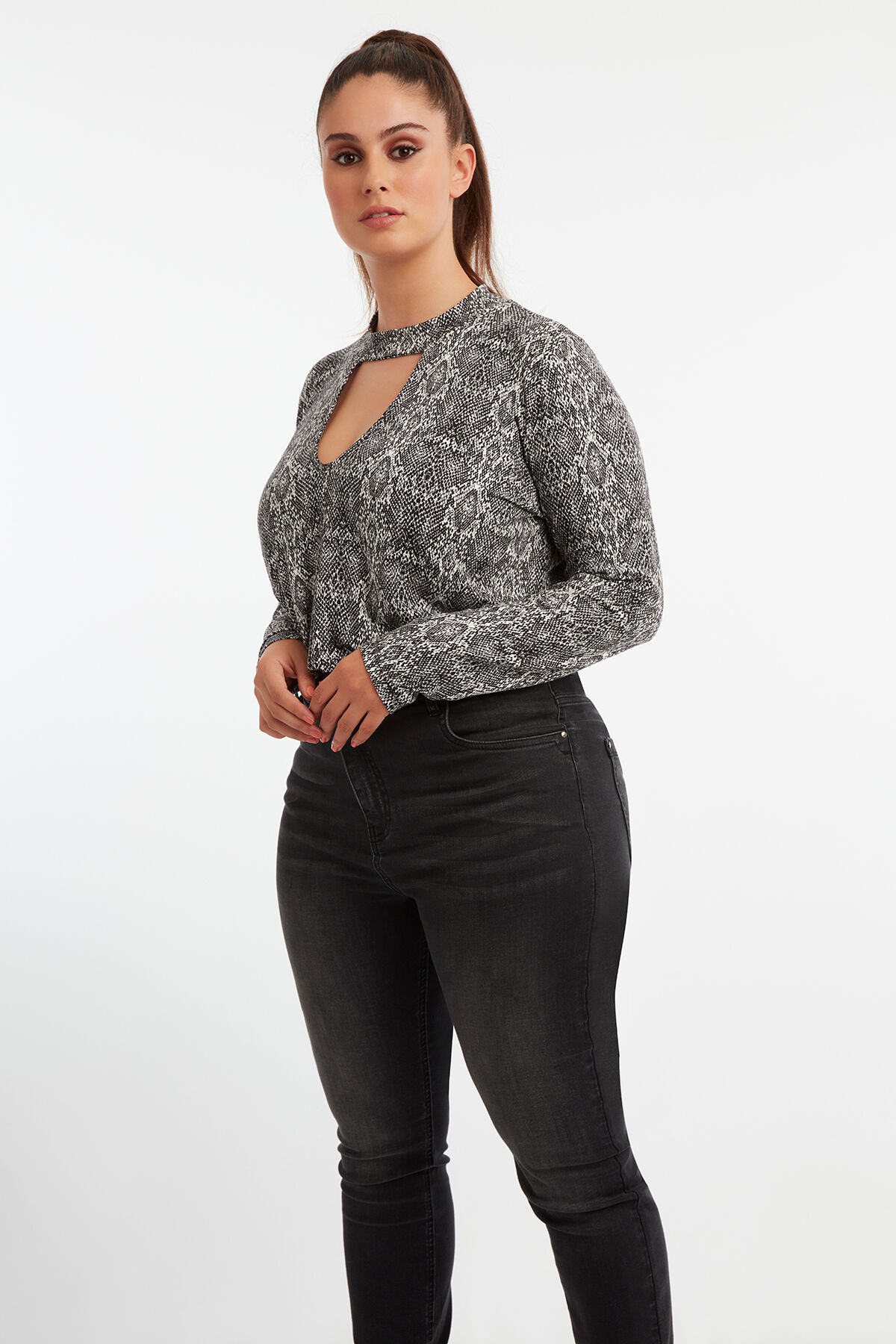 Body con estampado de serpiente image number 4