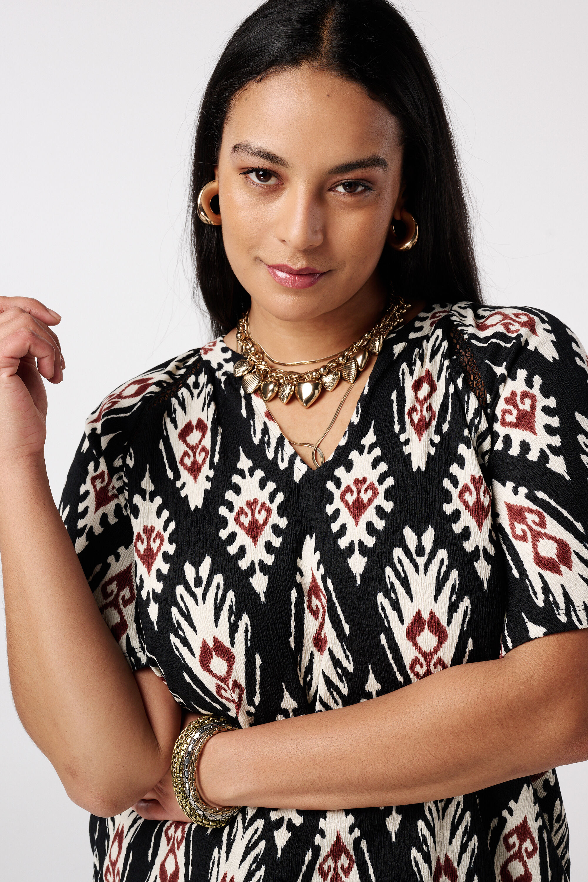 Top con mangas mariposa image number 4