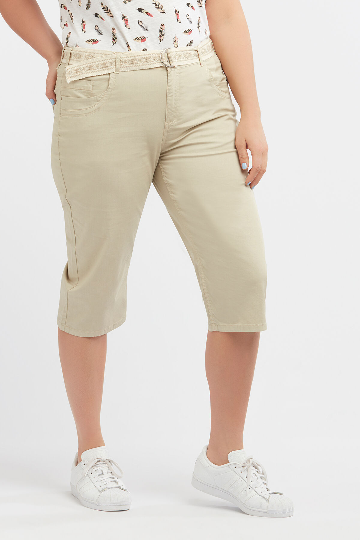 Pantalones pirata de algod&oacute;n image number 3