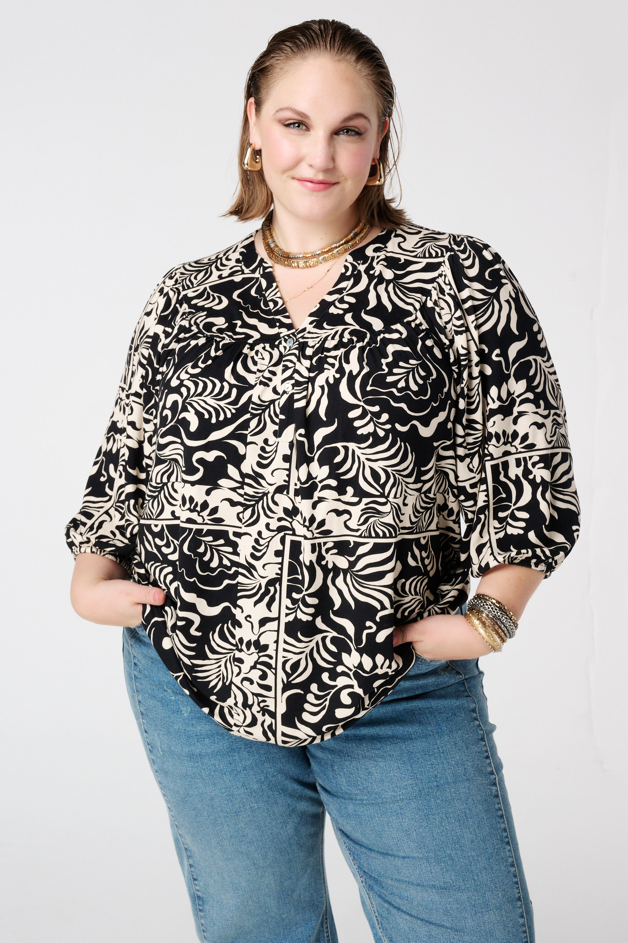 Top de punto con estampado