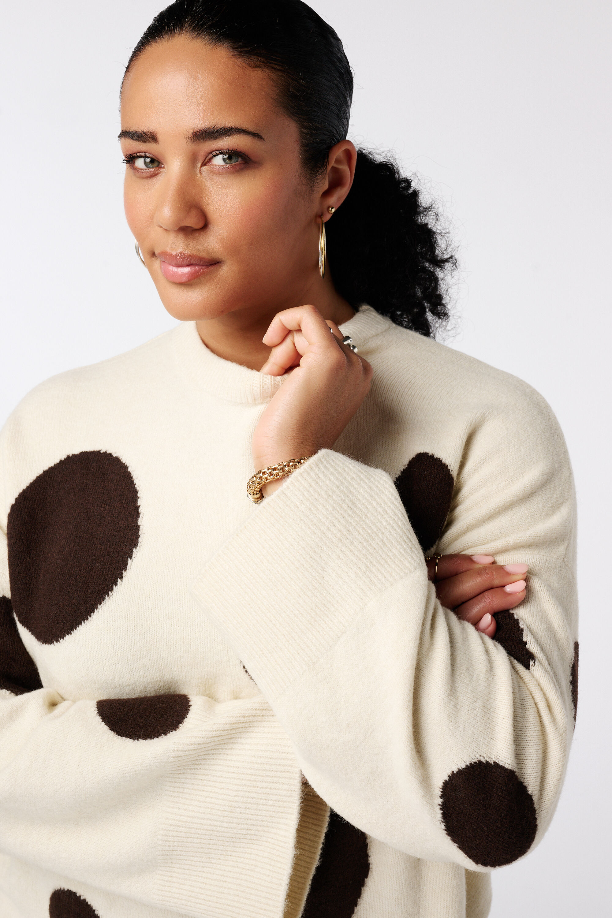 Jersey con estampado de lunares image number 4