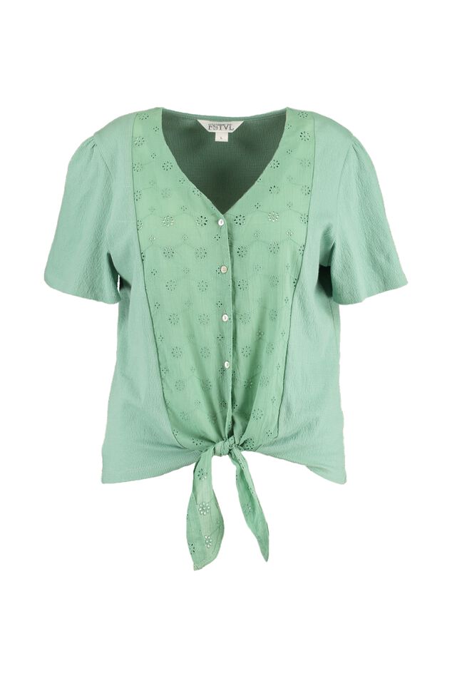 Blusa con nudo image number 1