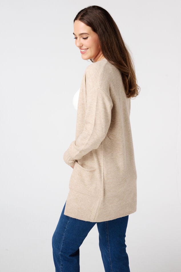 Chaqueta de punto media con bolsillos image number 3