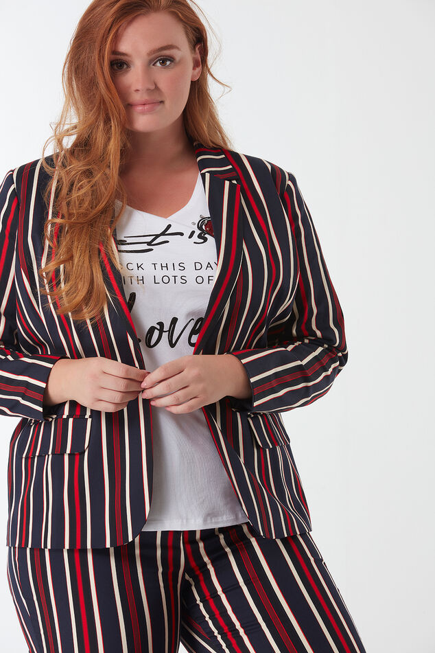 Blazer de rayas image number 0