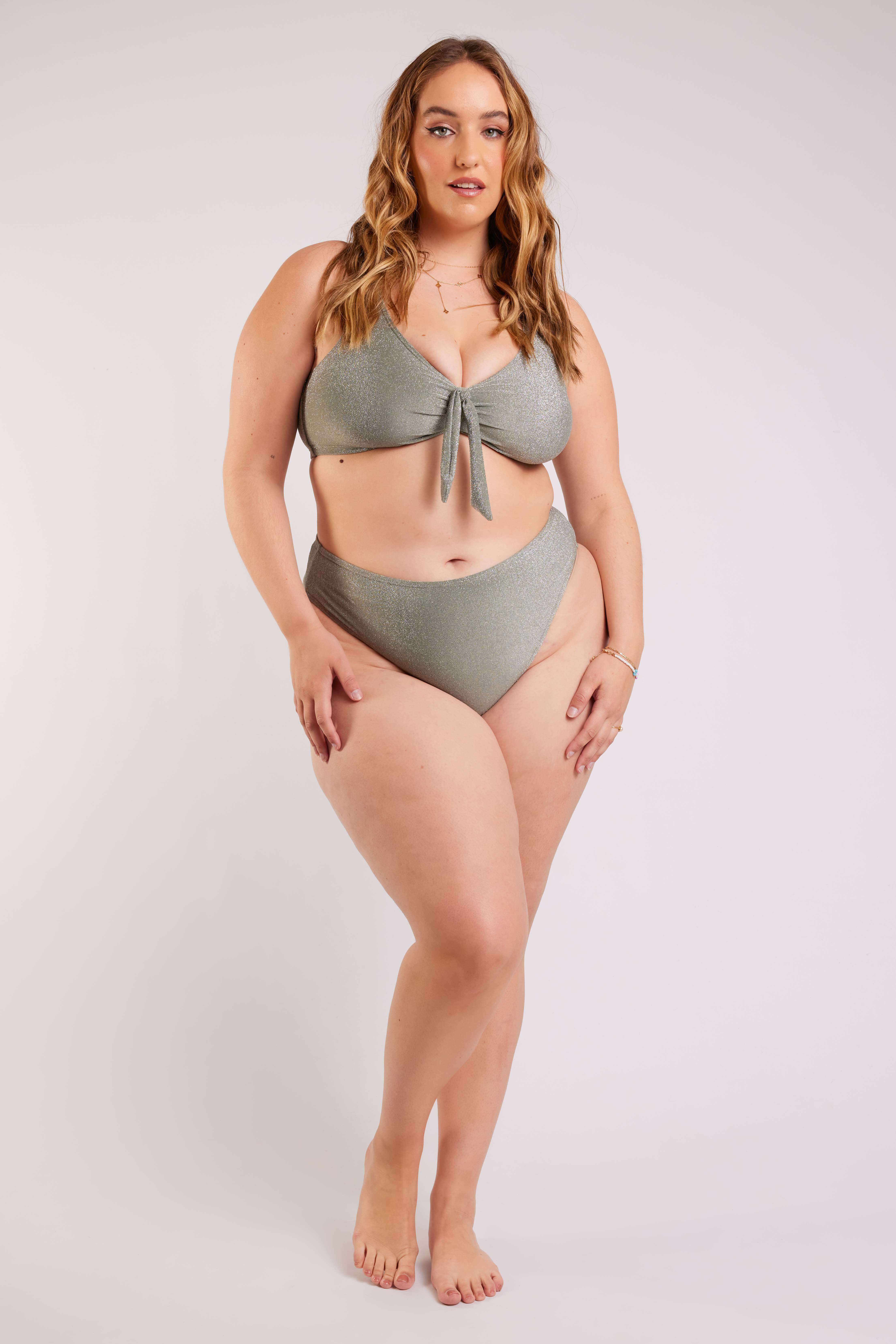 Sujetador de bikini con purpurina image number 6