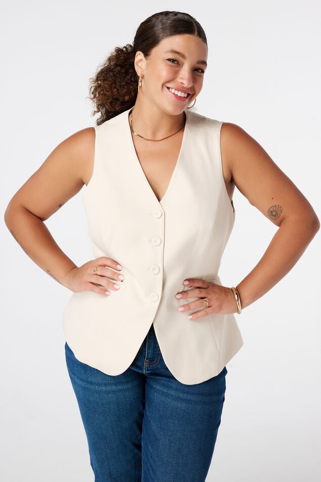 Cárdigan con cierre de botones image number 0