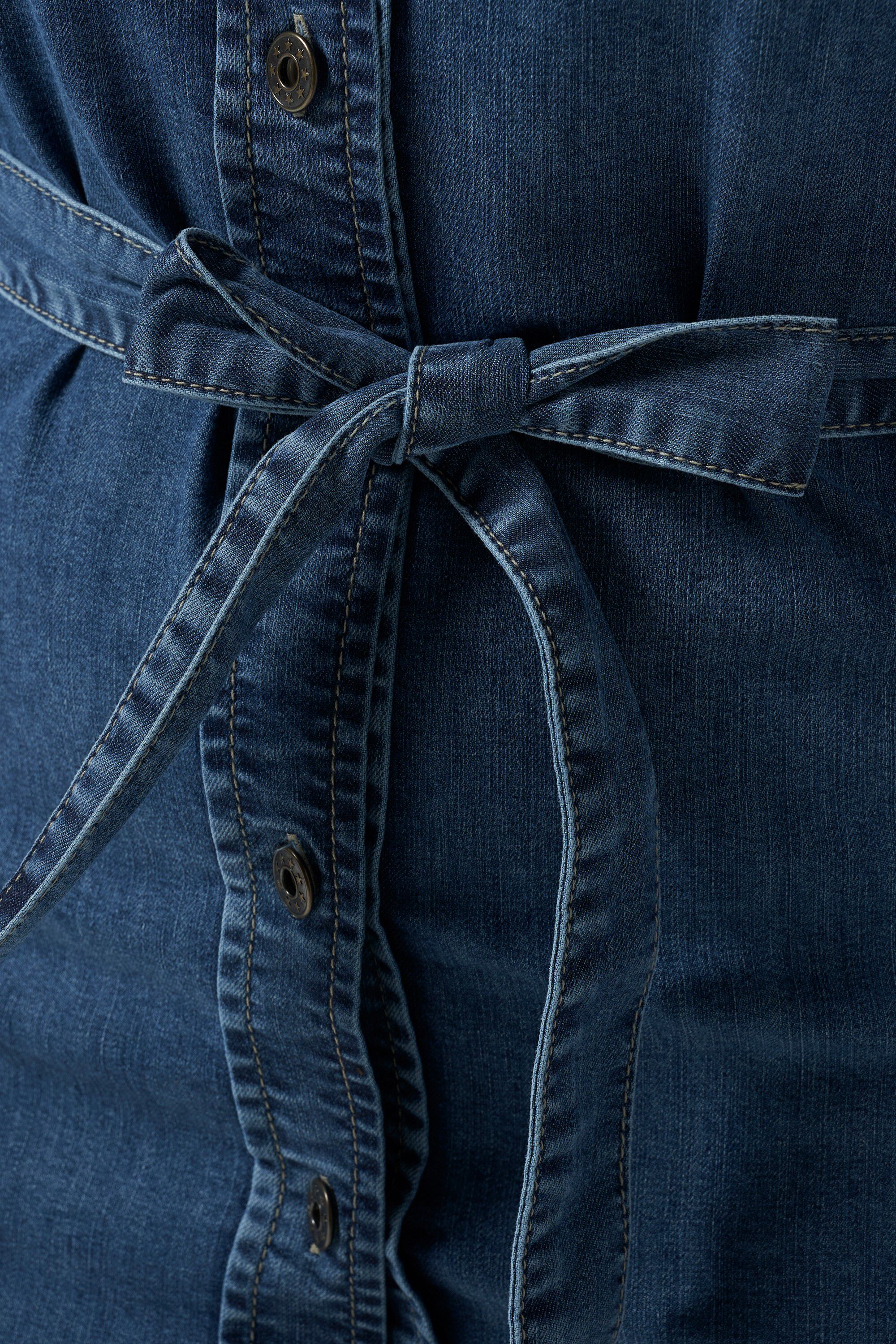 Vestido denim con botones image number 4