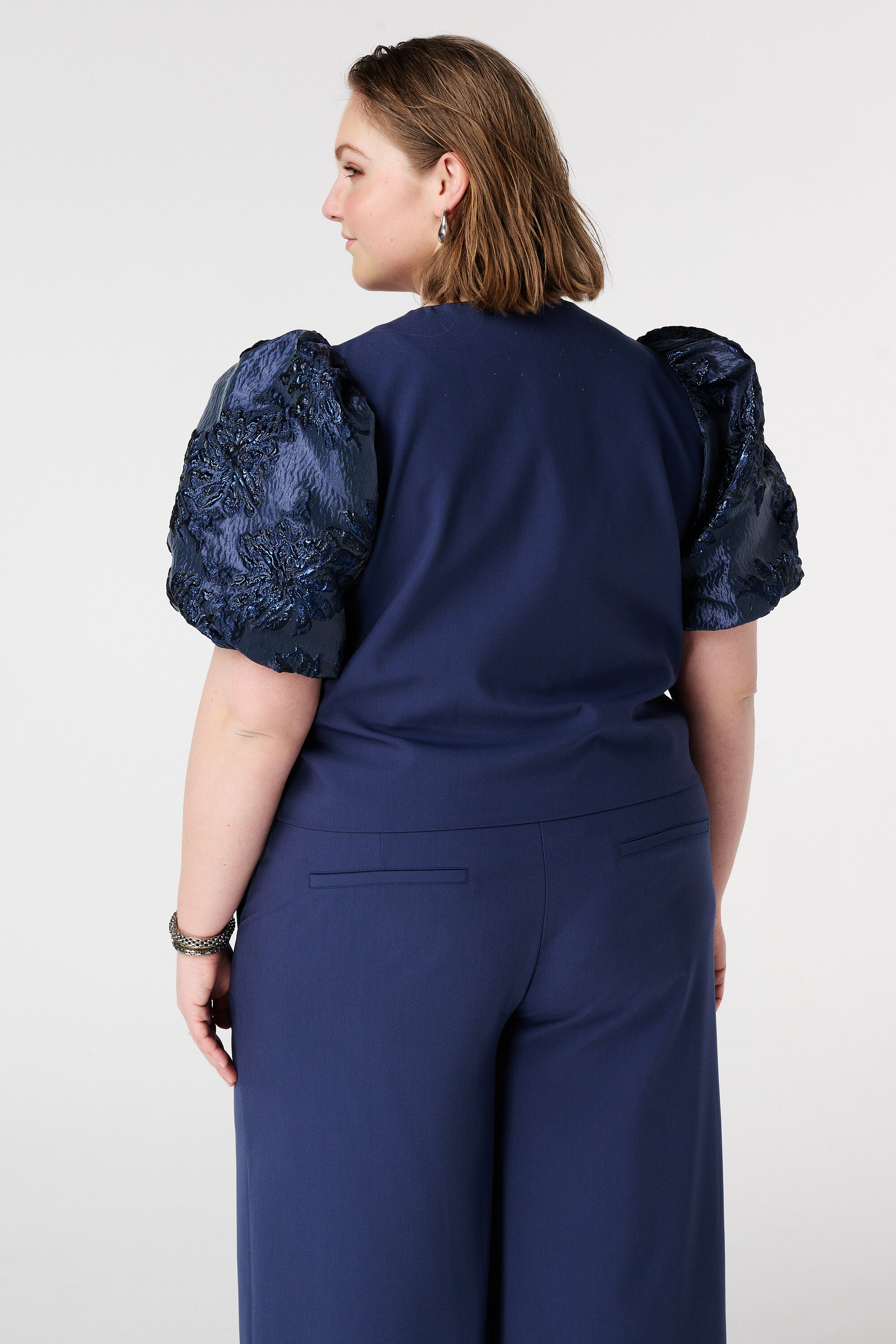 Top con mangas de jacquard image number 3