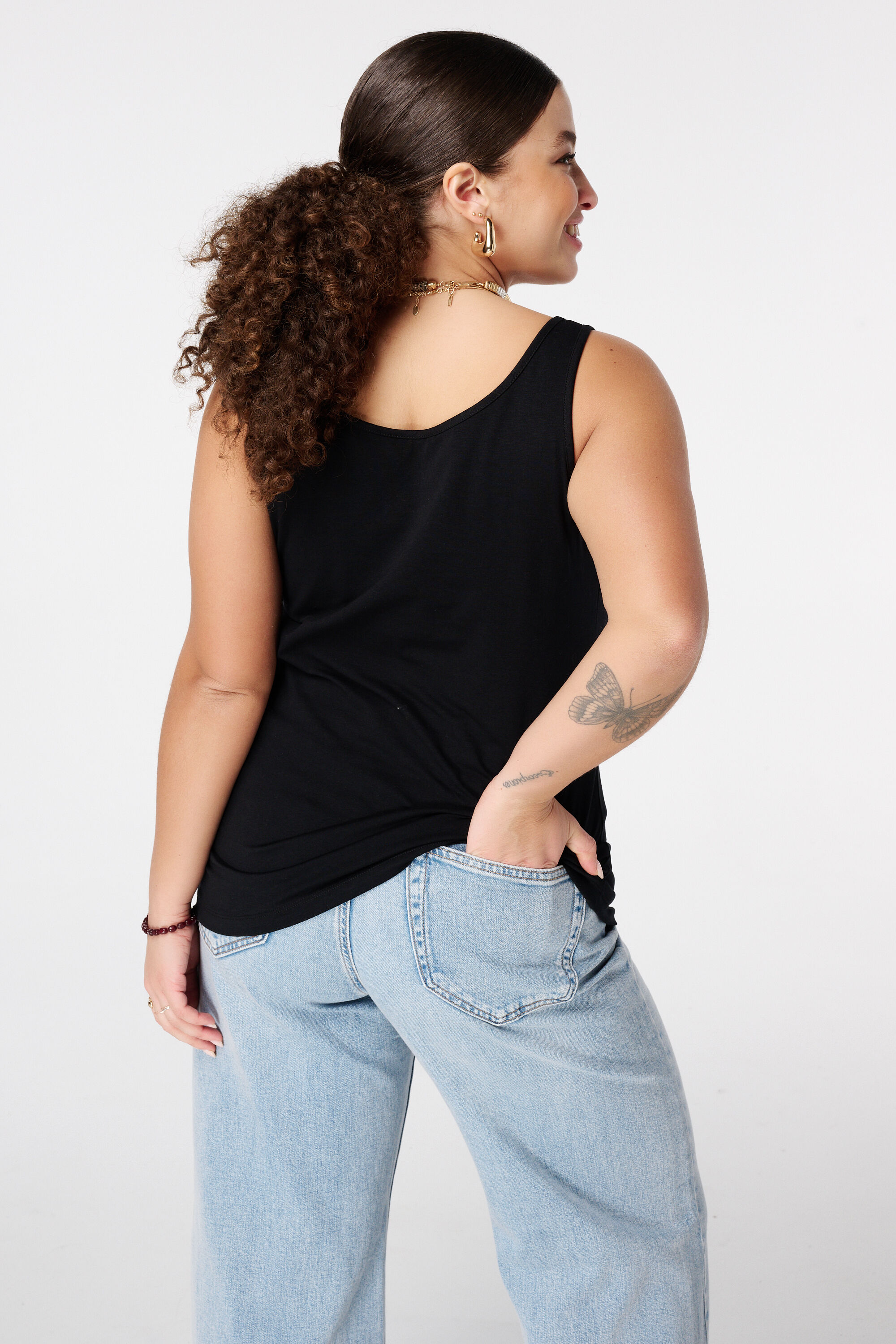 Camiseta sin mangas de algod&oacute;n image number 3