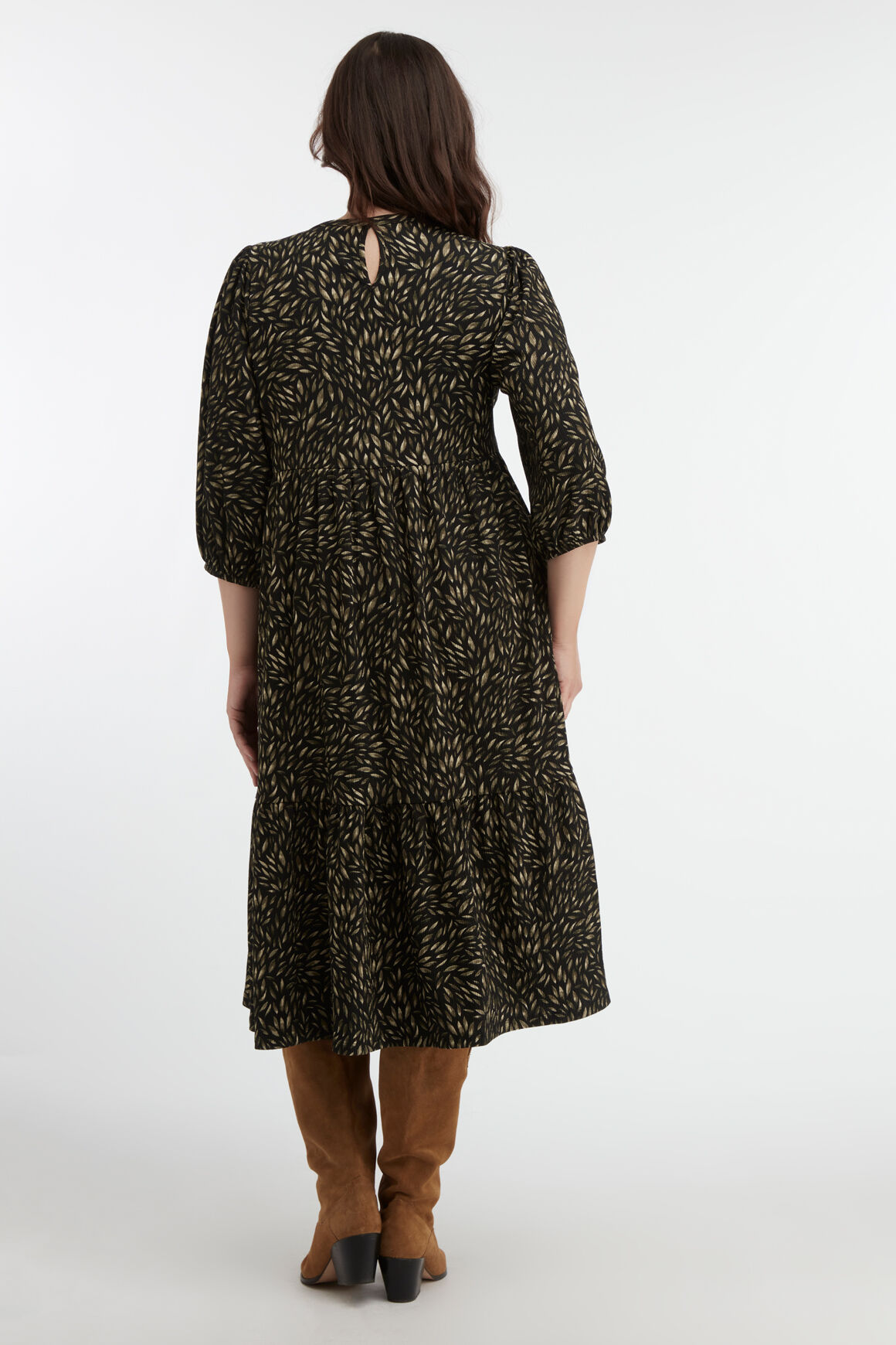 Vestido largo y ancho con estampado   image number 3