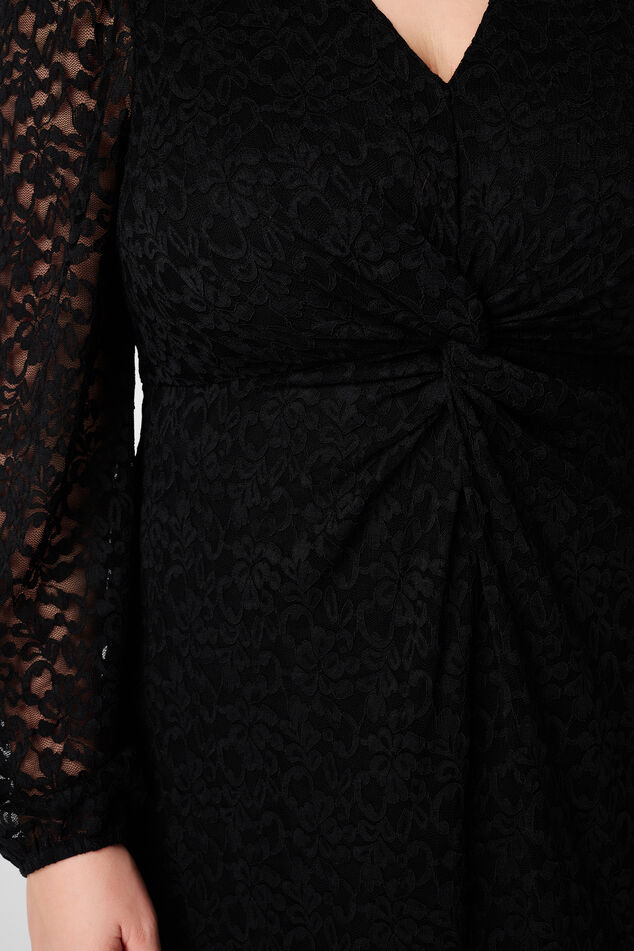 Vestido de encaje con detalle de botones image number 6