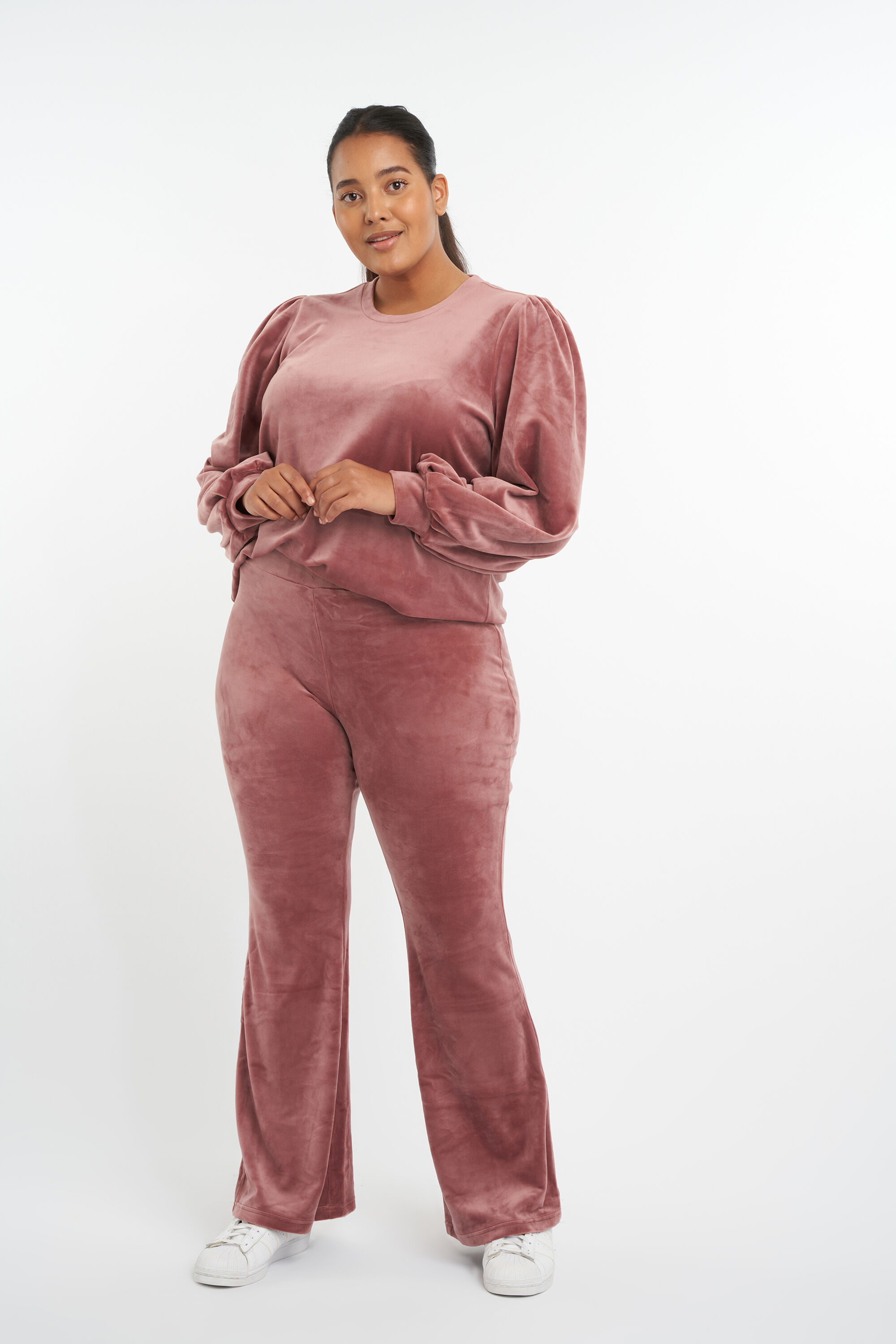 Legging acampanado de terciopelo image number 4