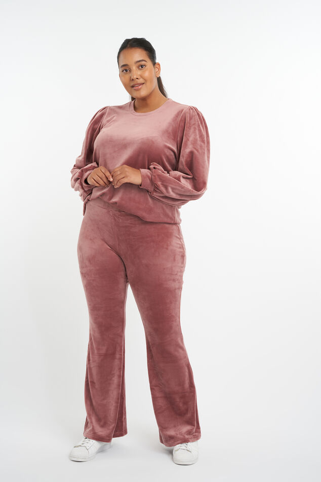 Legging acampanado de terciopelo image number 4