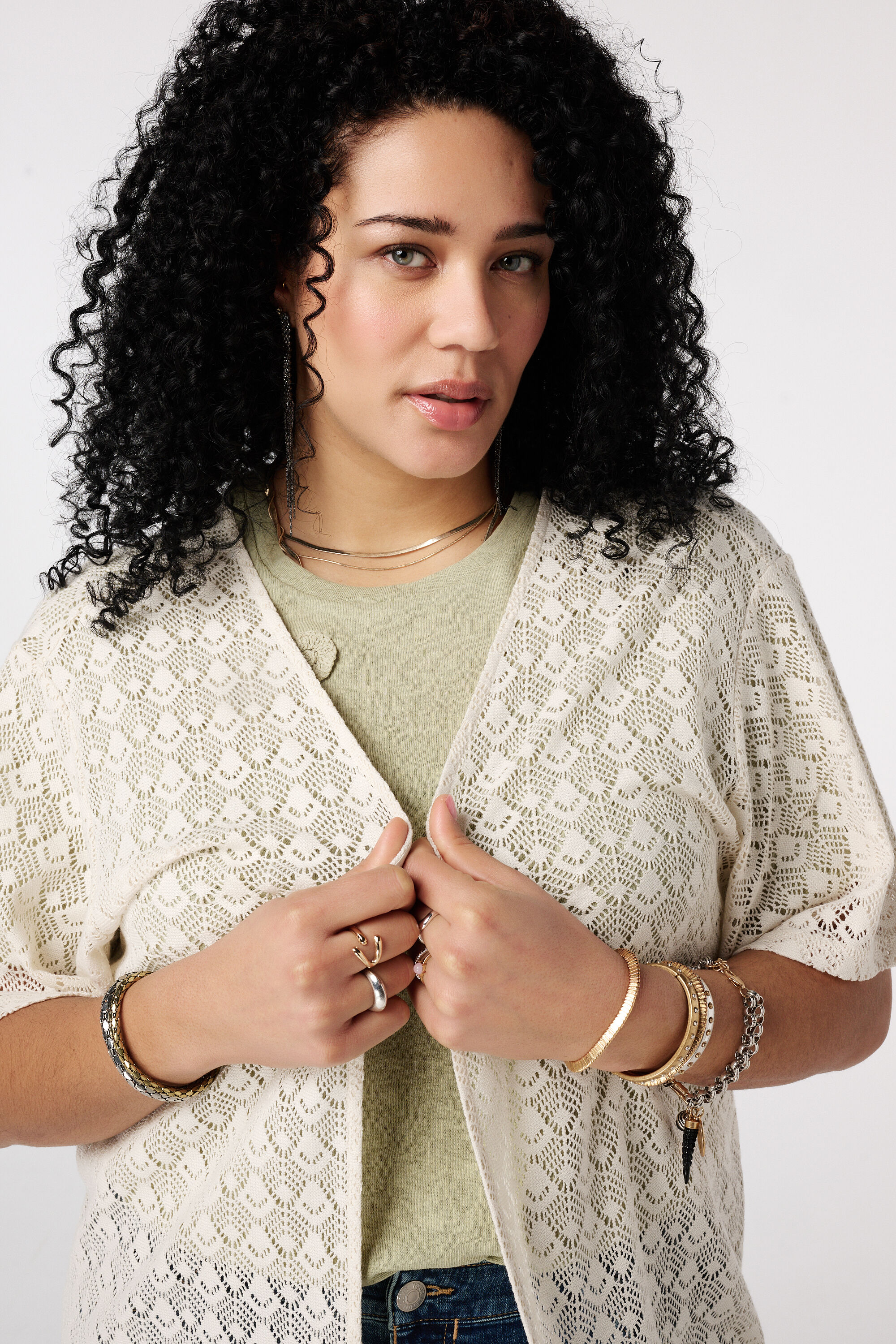 C&aacute;rdigan largo con cintur&oacute;n para anudar image number 4