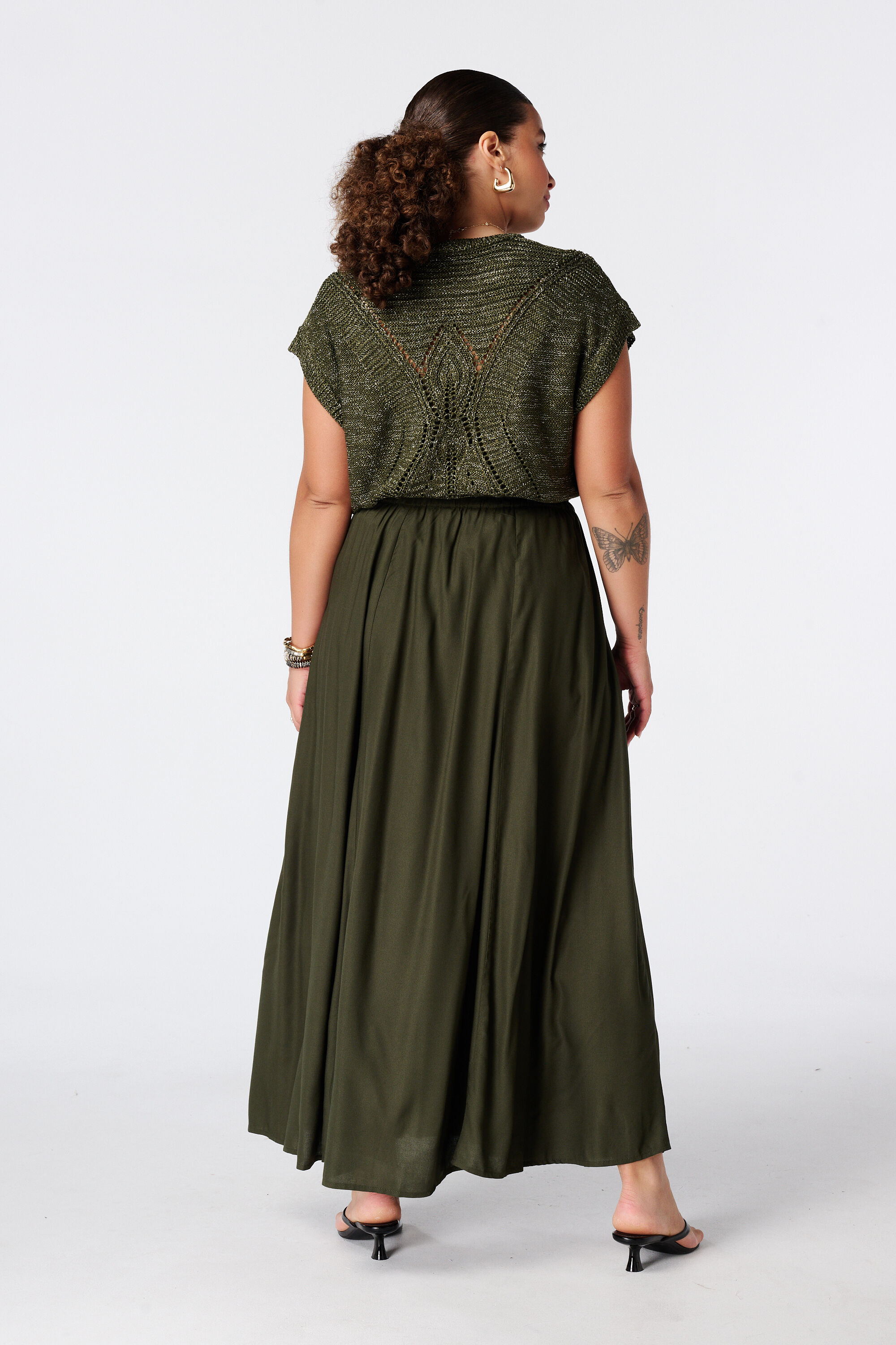 Falda maxi con cintura el&aacute;stica image number 3