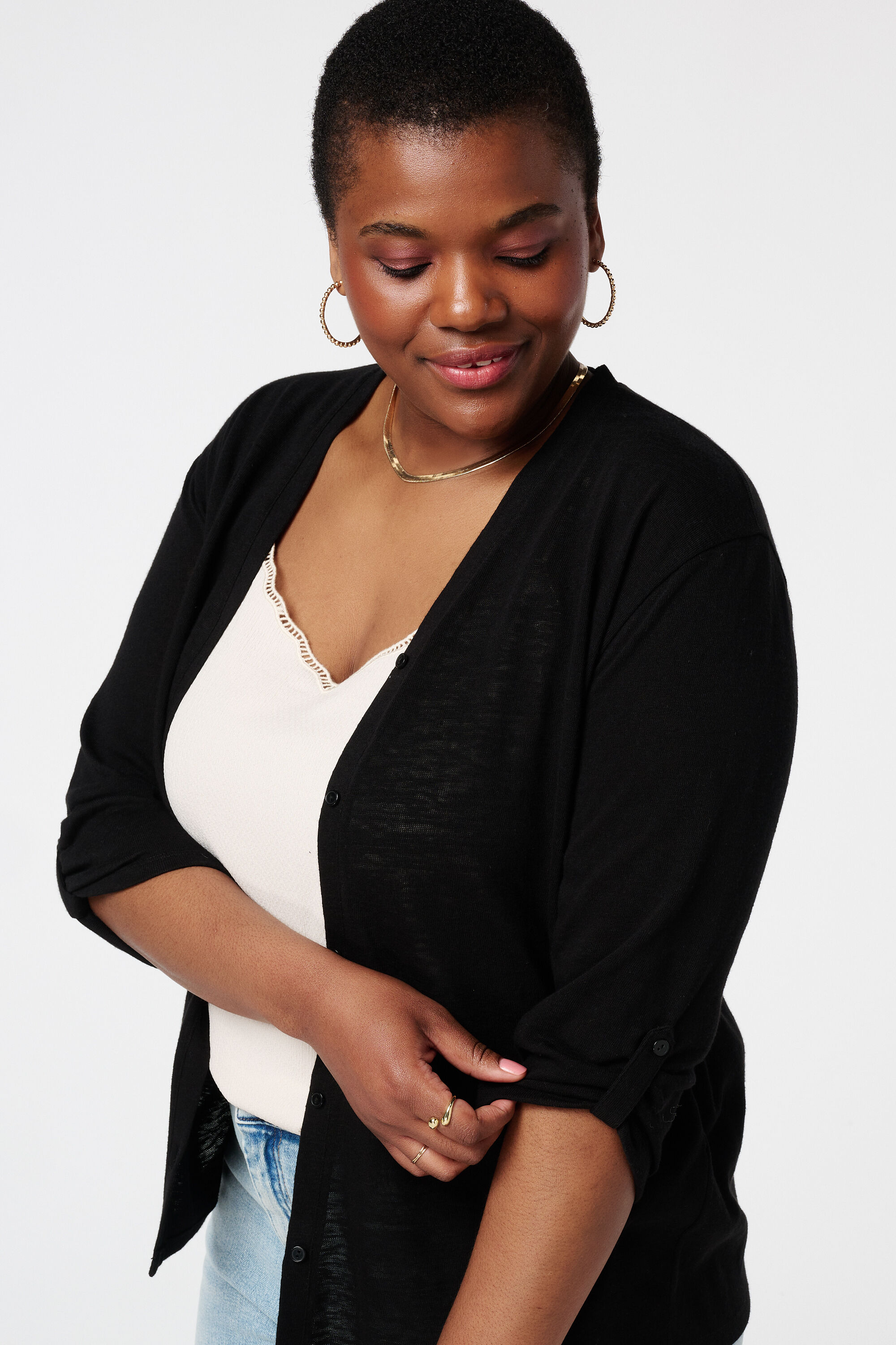 Top con cierre con botones image number 4