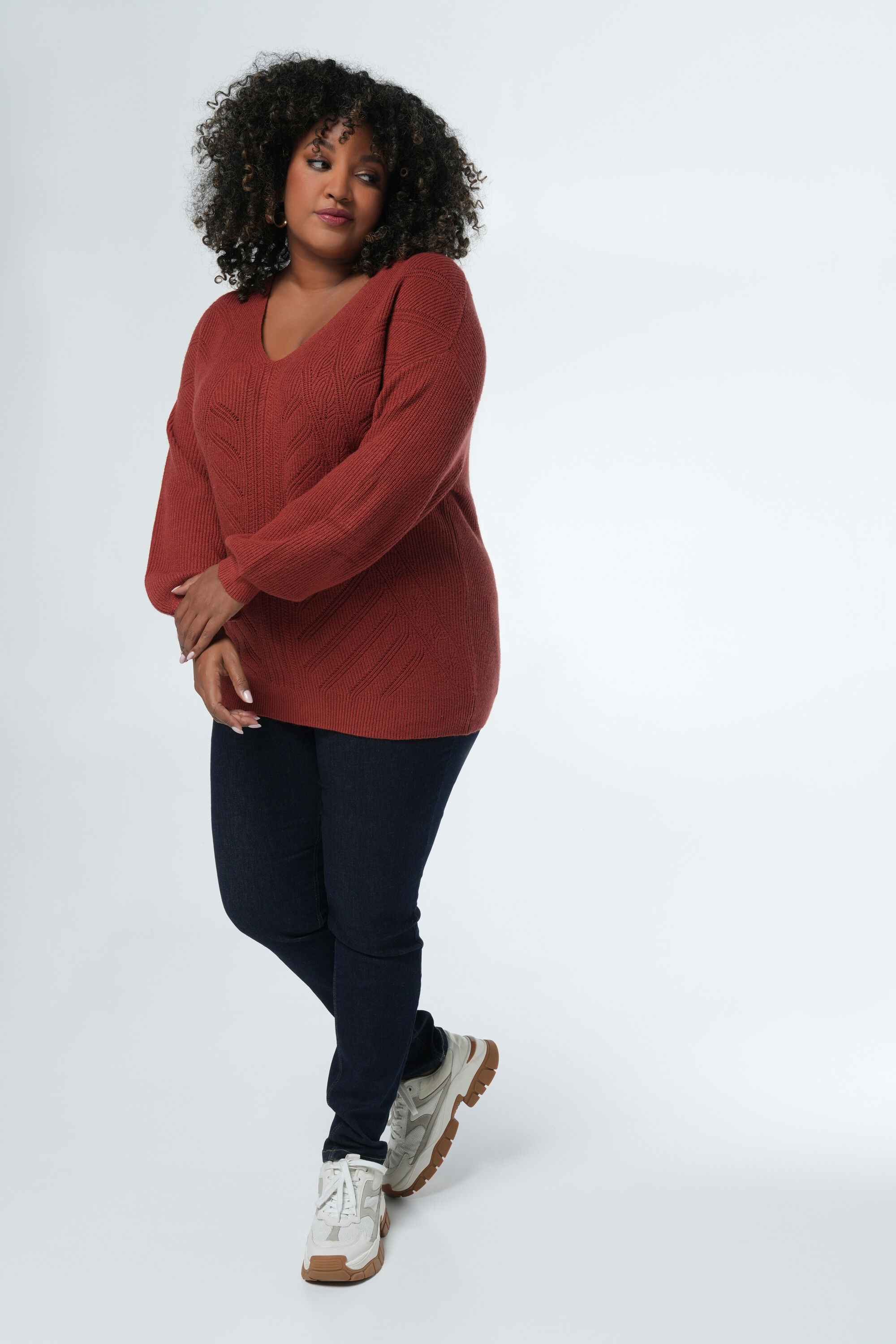 Jersey con cuello en V  image number 5