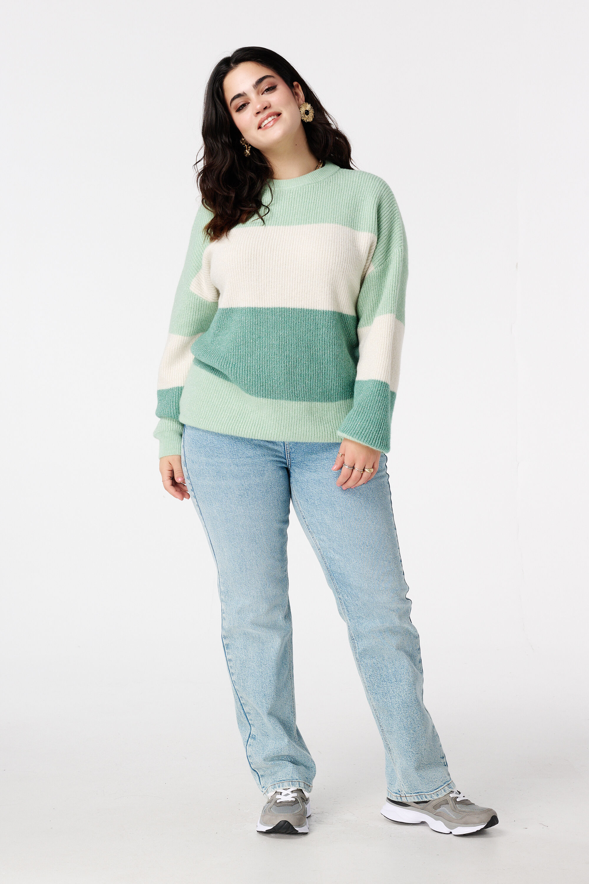 Jersey de punto con mangas globo image number 5