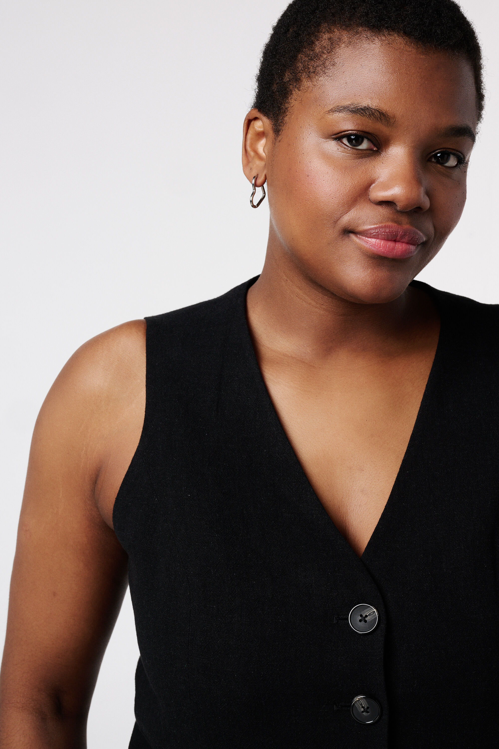 Chaleco de traje con lino image number 4