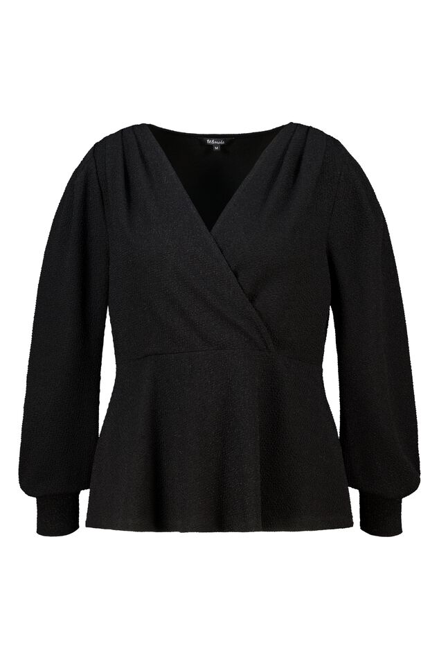 Top brillante con efecto cruzado image number 1