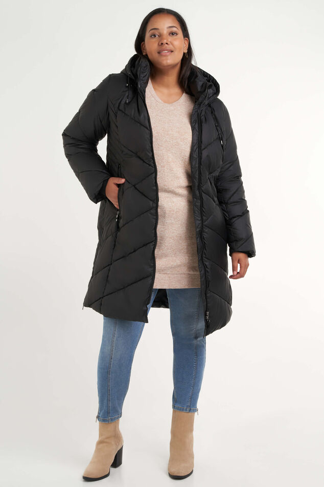 Chaqueta acolchada larga  image number 0