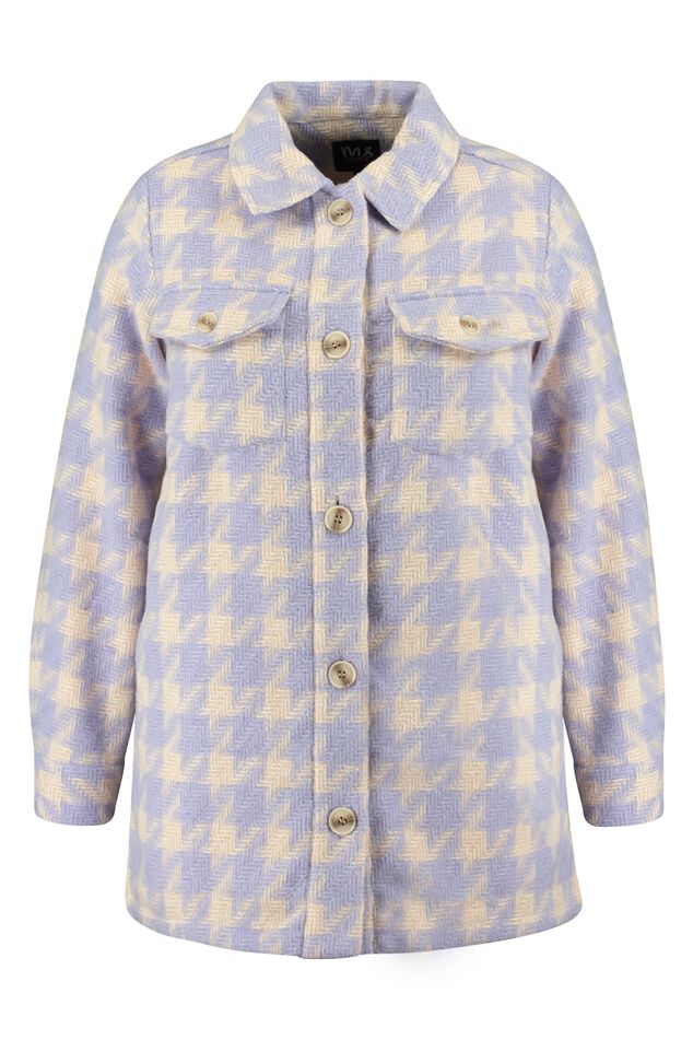 Sobrecamisa con estampado pata de gallo image number 2