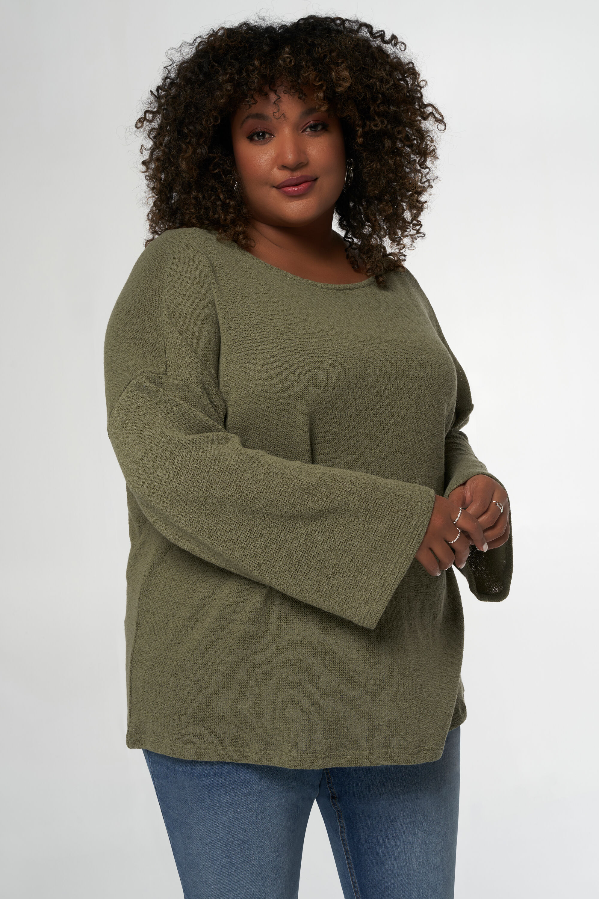 Top con manga larga acampanada image number 0