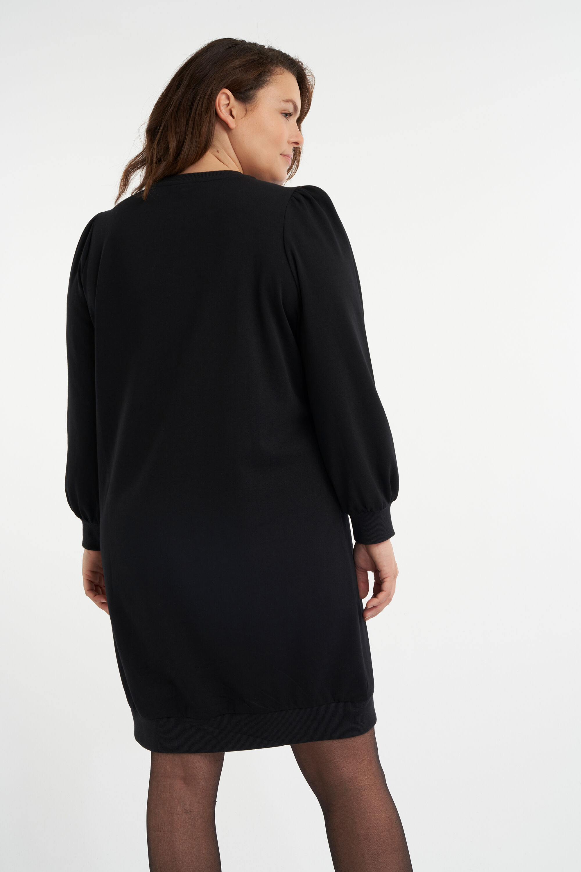 Vestido su&eacute;ter con manga abullonada  image number 3