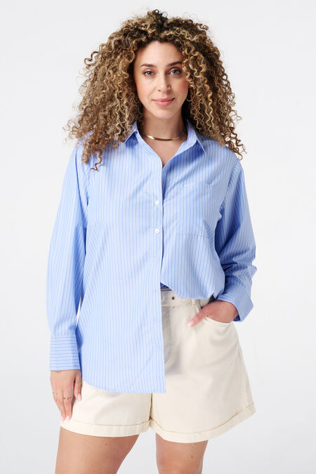 Blusa camisera a rayas Blusa camisera a rayas