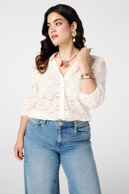 Blusa con encaje Blusa con encaje