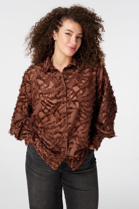 Blusa mullida con estampado Blusa mullida con estampado