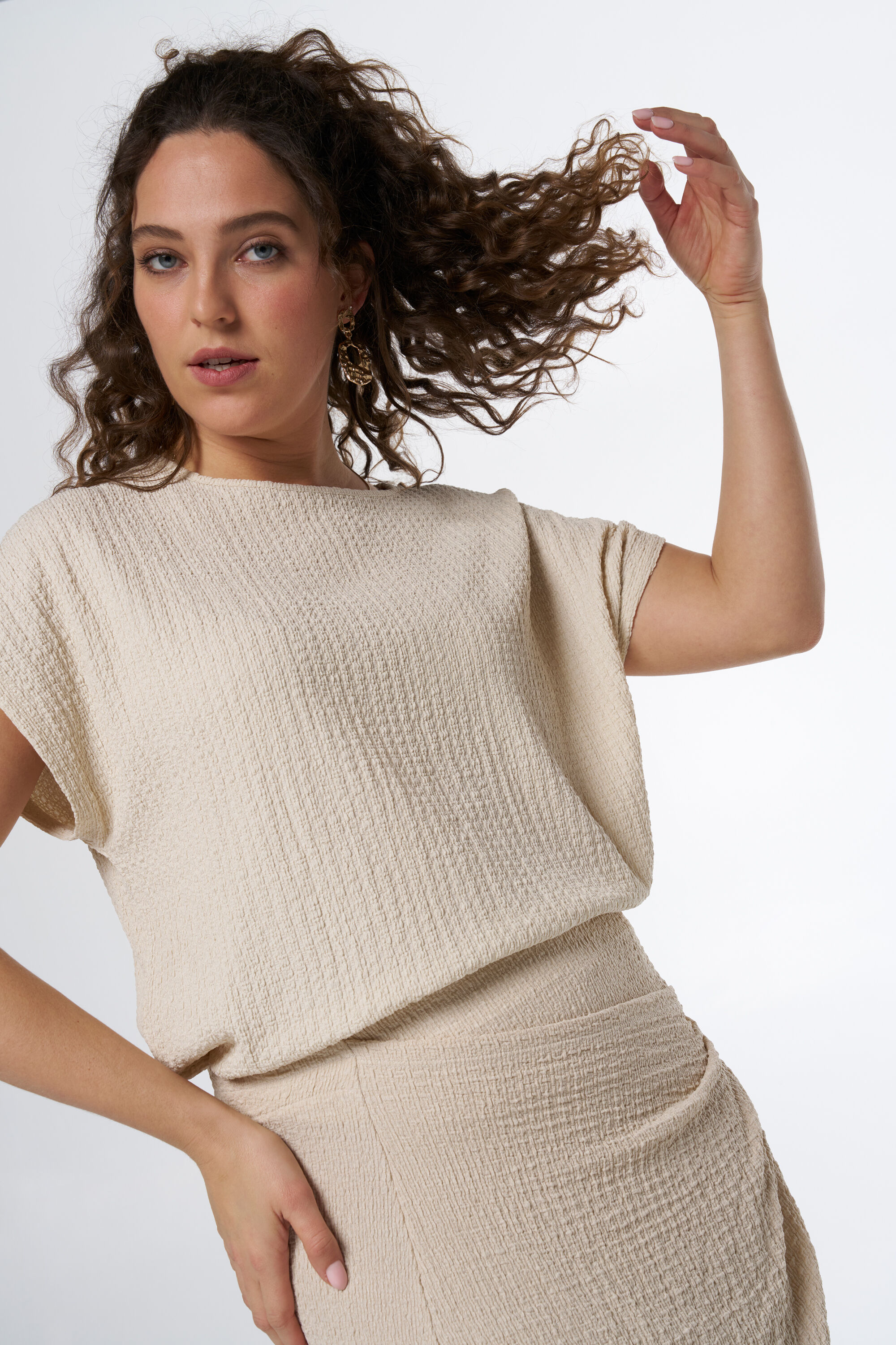 Top con tejido con textura  image number 6