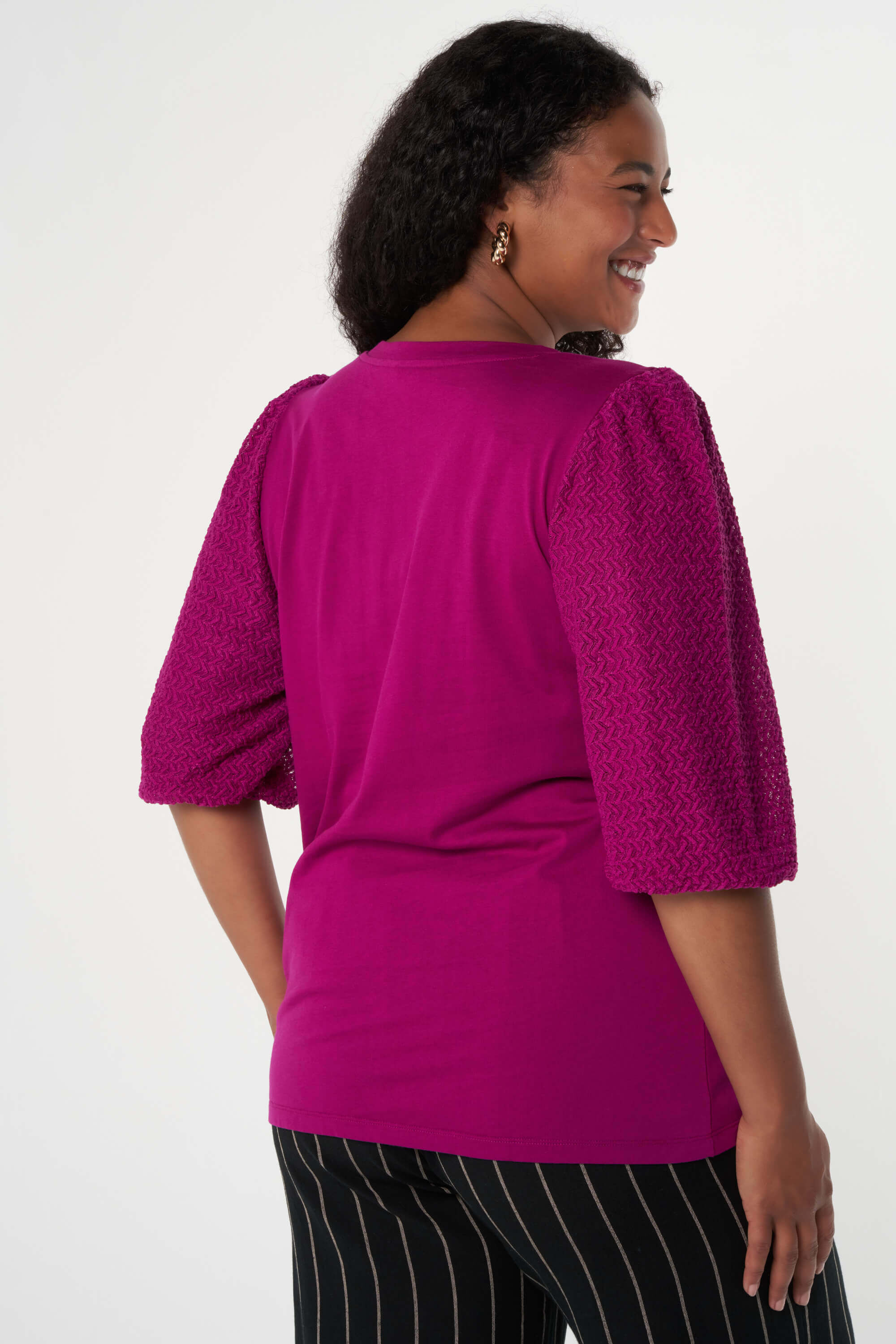 Top con manga con textura image number 3