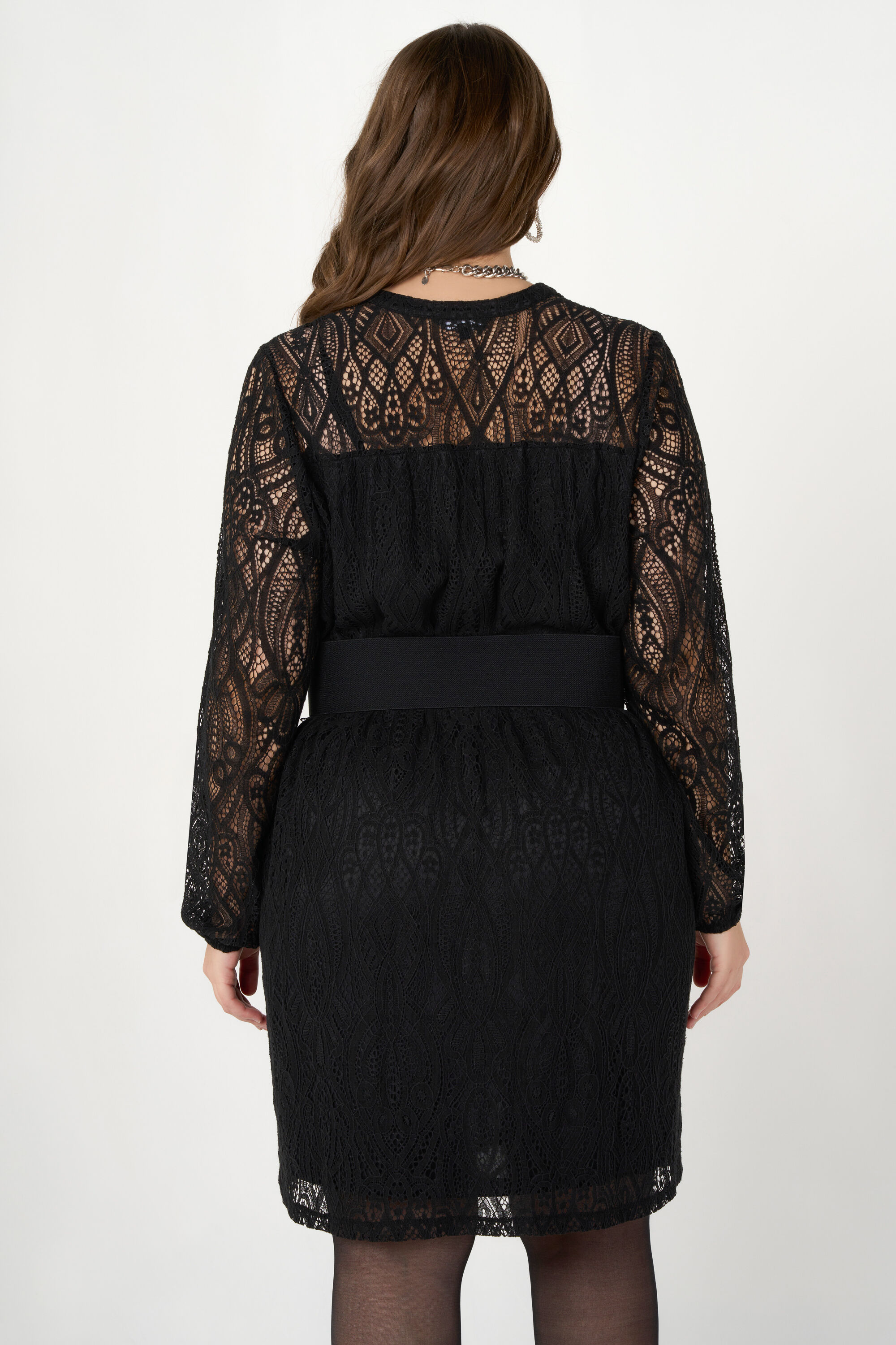 Vestido midi con encaje image number 3