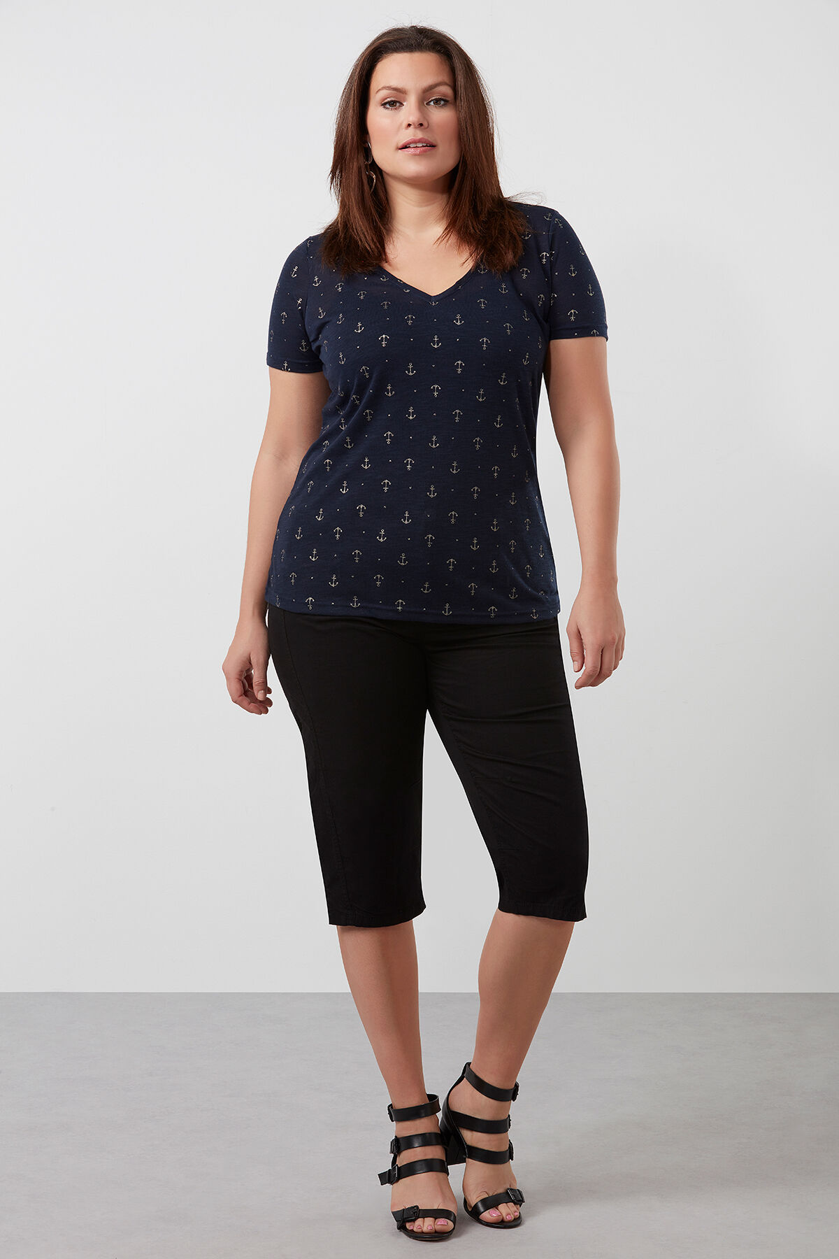 Pantal&oacute;n pirata de algod&oacute;n image number 4